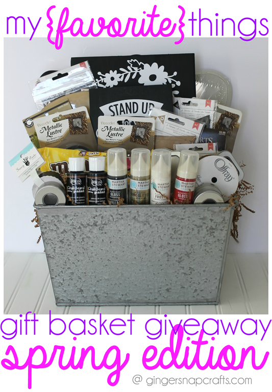 My Favorite Things Gift Basket Giveaway @ GingerSnapCrafts.com #giveaway