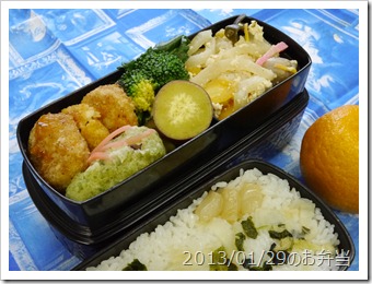 大根と豆腐の炒めたん弁当(2013/01/29)