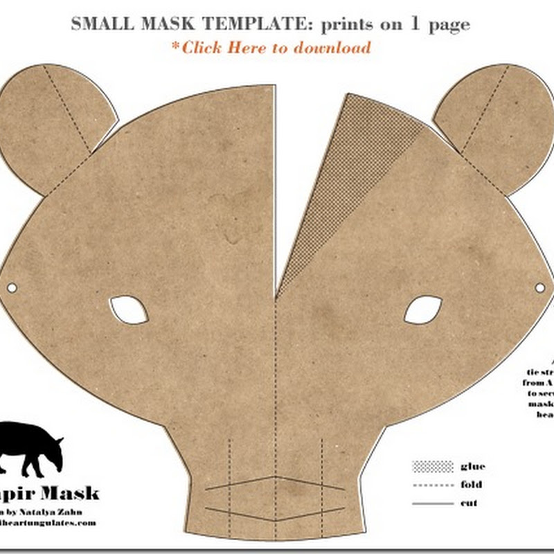Máscara Tapir para imprimir