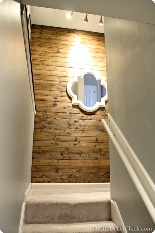 wood stained planked wall
