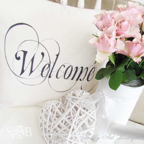 Shabby Art Boutique - welcome cushion 4