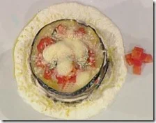 Parmigiana di melanzane e pescespada con burrata