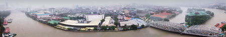 panoramic view of Manila and the Pasig River