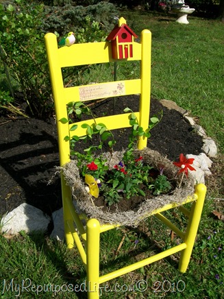 yellow garden chair