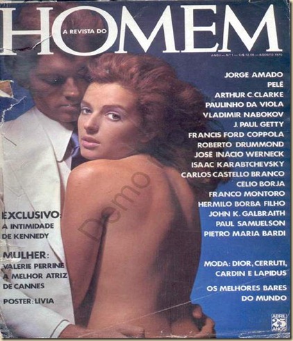 Confira as fotos da modelos Lívia Mund e Valerie Perrine, capa da revista Homem, Agosto de 1975!
