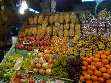 Fructe exotice Thailanda: Piata de fructe Pattaya
