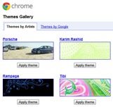 Halaman galeri theme Google Chrome