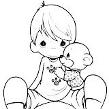 Niño sentado oso pm