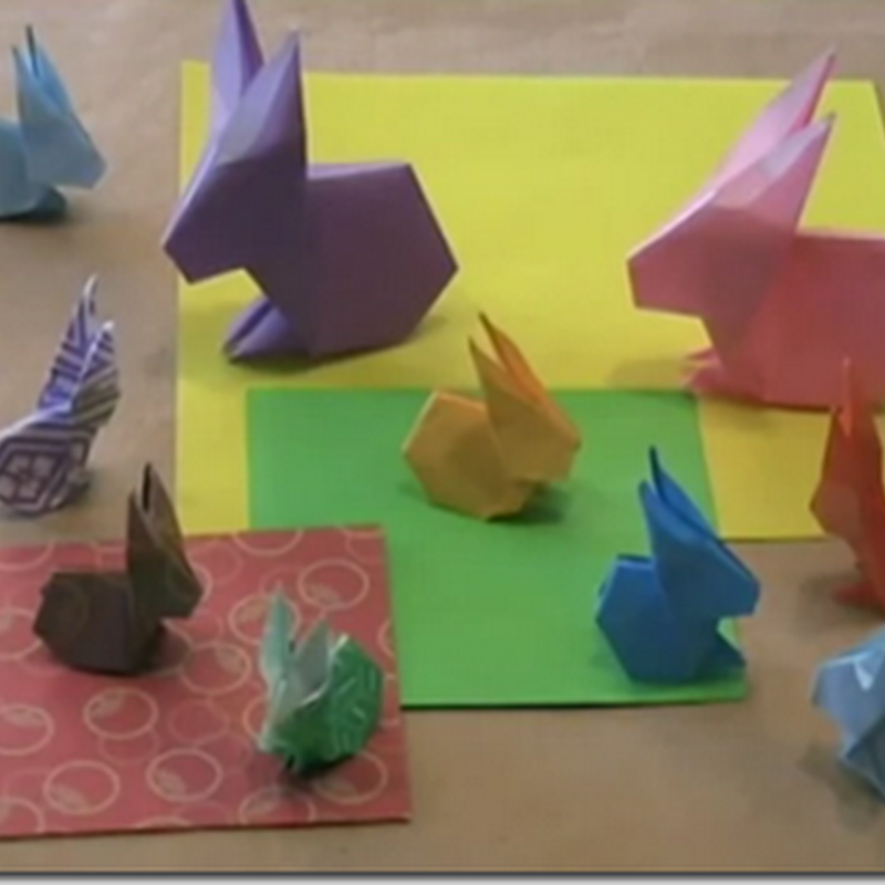 Activităţi de Paşte pentru copii : cum se face un iepuraş din hârtie