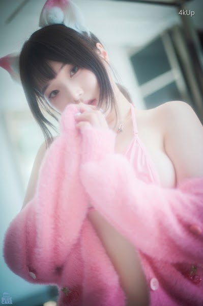 [BLUECAKE] Bambi (밤비) Naughty Cats Pink & Mint RED