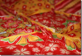 Rag Quilt Yellow and Red 015