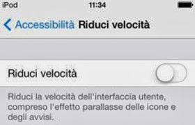 Riduci velocità parallasse iOS 7