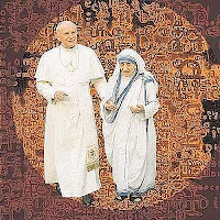 S.S Juan Pablo II y la Madre Teresa de Calcuta