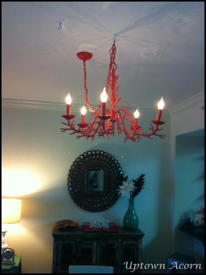 coral chandelier