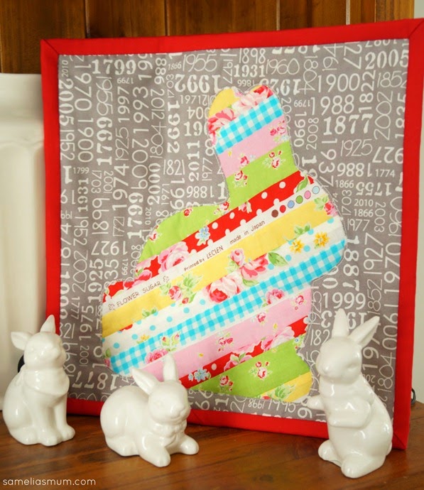 Scrappy Easter Bunny Mini Quilt @ Samelia's Mum