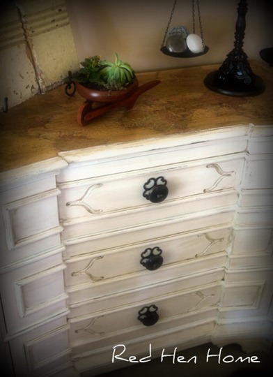 decoupaged chest of drawers