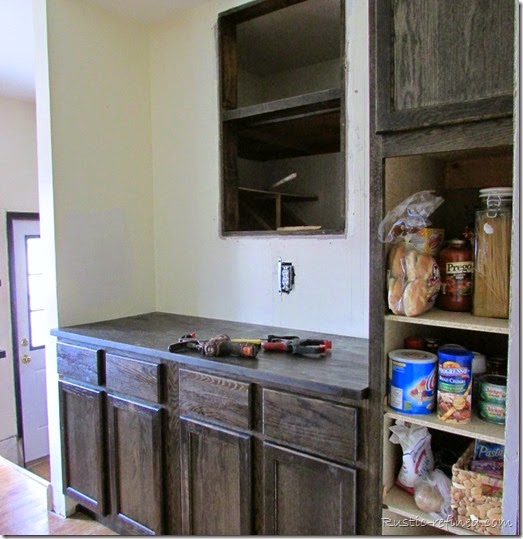 Building a butlers pantry using stock kitchen cabinets