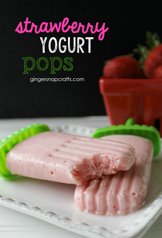 Strawberry Yogurt Pops from GingerSnapCrafts.com