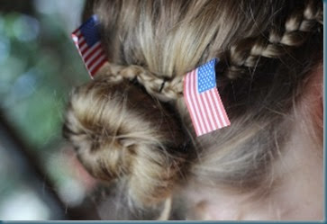 Olivia's hair with flags 7-4