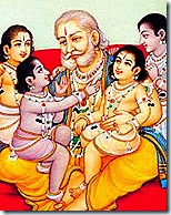 [King Dasharatha with children]