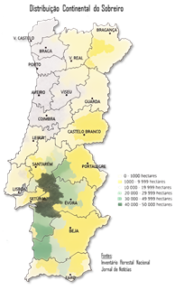 Mapa Distribuição Sobreiro