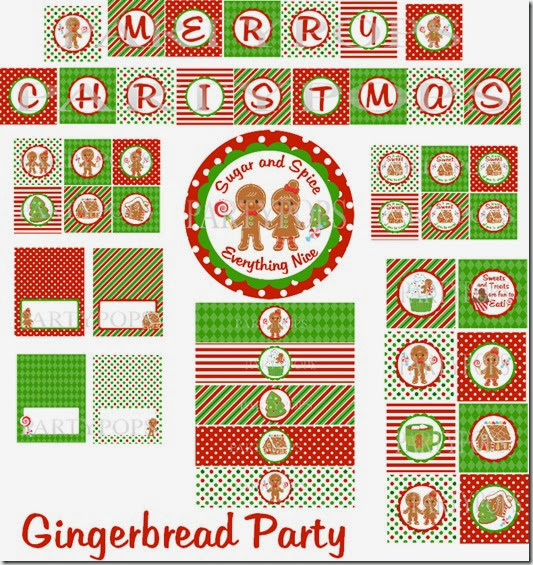 Gingerbread party pack 1