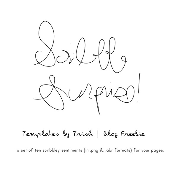 scribble surprise freebie - templates by trish 