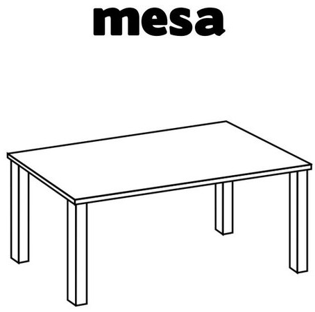 DIBUJOS PARA COLOREAR MESAS