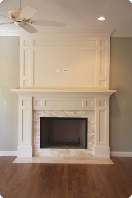 The fireplace design from Thrifty Decor Chick