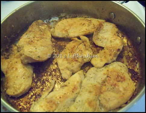Boneless, Skinless, skillet chicken cooked with no added fat.