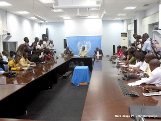 Point de presse hebdomadaire de Nations Unies animé le 17/08/2011 par Amadou Ba. Radio Okapi/ Ph. John Bompengo
