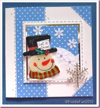 Let It Snow Snowman Christmas Card