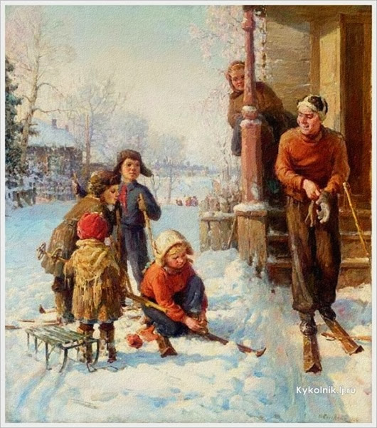 Сычков Федот Васильевич (Россия, 1870-1958) «Снежный день» 1935(2)