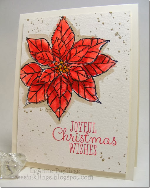LeAnne Pugliese WeeInklings Joyful Christmas Watercolor Stampin Up