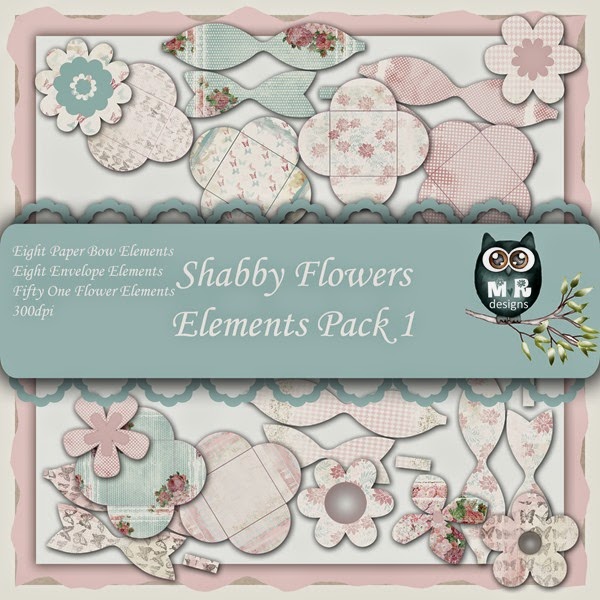 Shabby Flowers Elements Front Sheet Pack 1