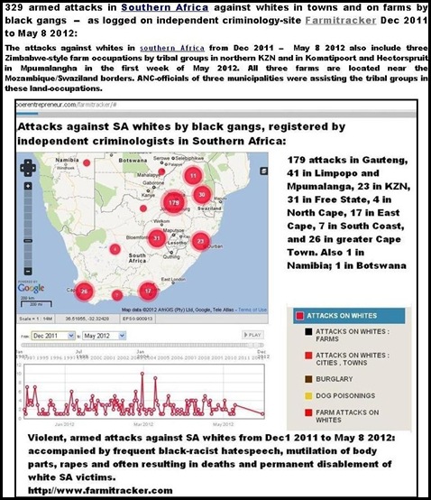 ATTACKS ON WHITES TOWNS AND FARMS DEC2011 TO MAY92012