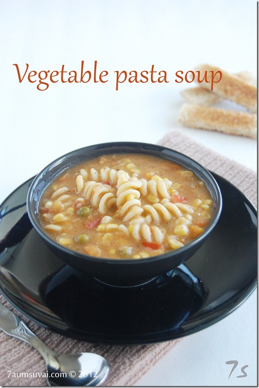 Vegetable pasta soup