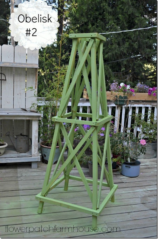 green garden obelisk