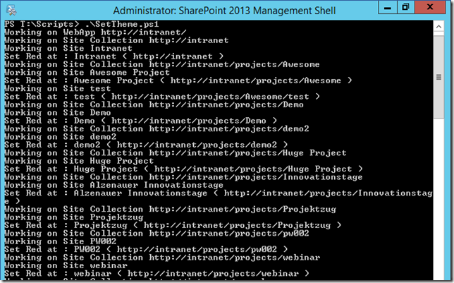 Design per PowerShell auf alle Sites in SharePoint anwenden - Microsoft ...