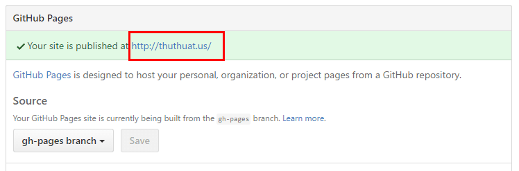 Hướng dẫn cài đặt tên miền cho trang Github