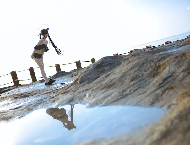Coser@G44不会受伤 Vol.085 碧蓝档案 黑見芹香 海边泳装