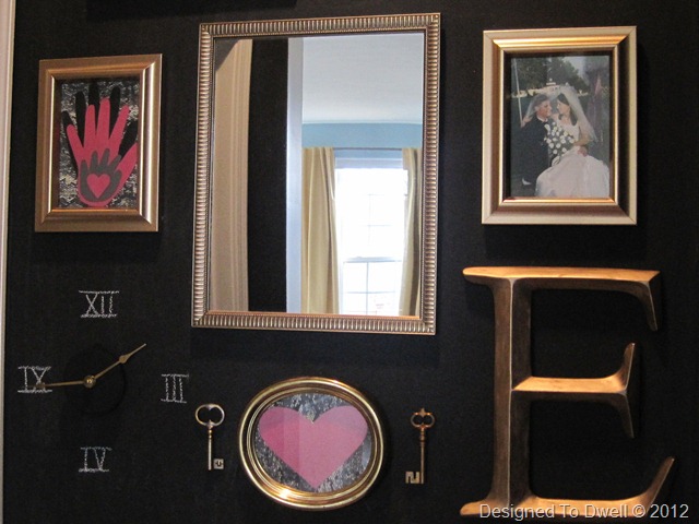 Designed To Dwell: Black & Gold Chalkboard Gallery Wall