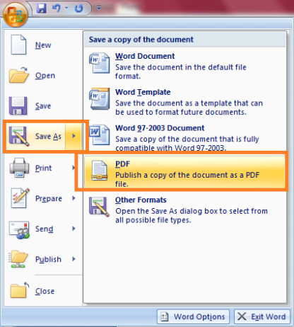 Cara Mudah Konversi Dokumen Word Ke PDF Tanpa Software Di Office 2007