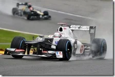 Kobayashi nelle prove libere del gran premio del Belgio 2012