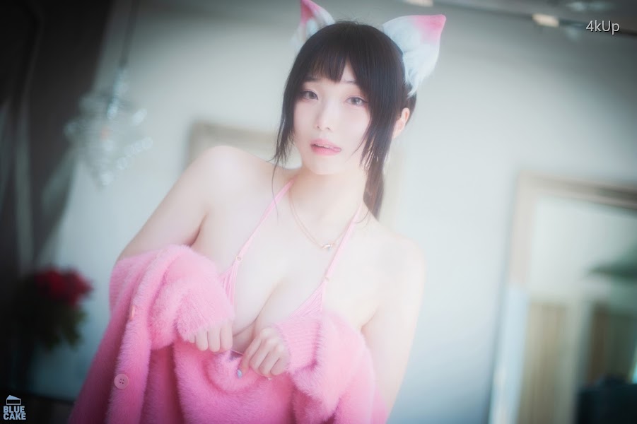 [BLUECAKE] Bambi (밤비) Naughty Cats Pink & Mint RED