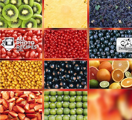 texturas de frutas