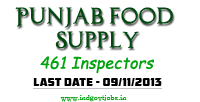 punjab food inspector recruitment 2013