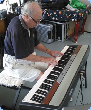 George Watt gave the Club's Korg SP-250 digital piano a whirl