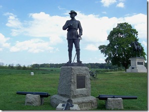 General John Buford statue marking the location of the start of the battle.
