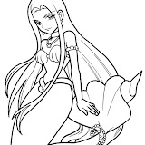 MERMAID COLORING PAGES